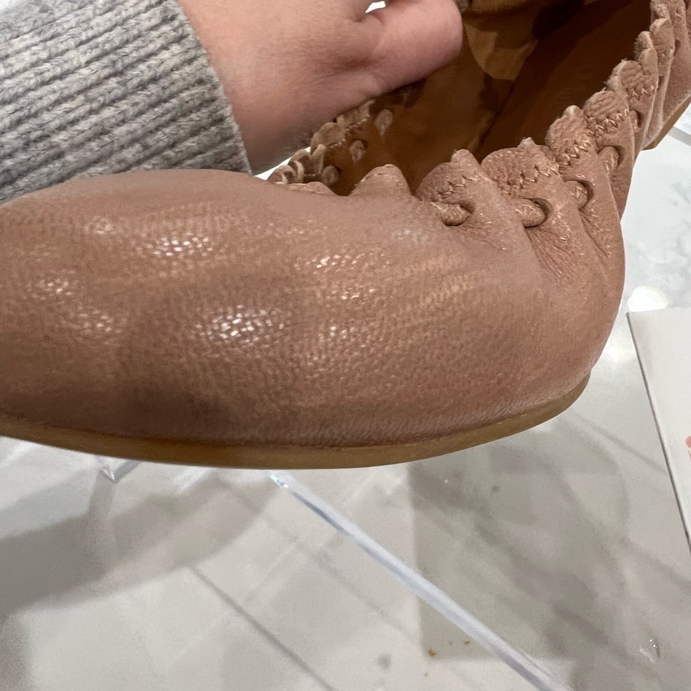 SEE BY CHLOE JANE SCALLOPED BALLET FLAT NUDE Size 40 - Picture 11 of 13
